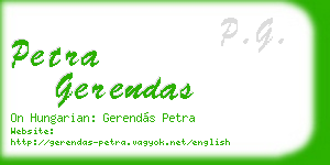 petra gerendas business card